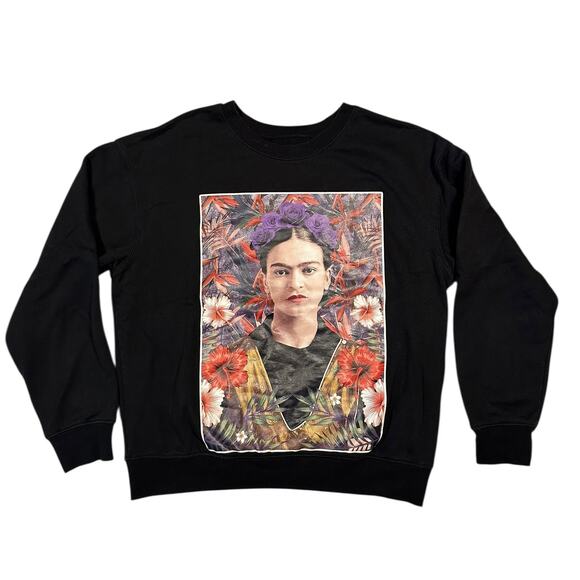 Frida Kahlo Official Licensed Graphic Sweatshirt – Black – Size M Artwear - Picture 1 of 5